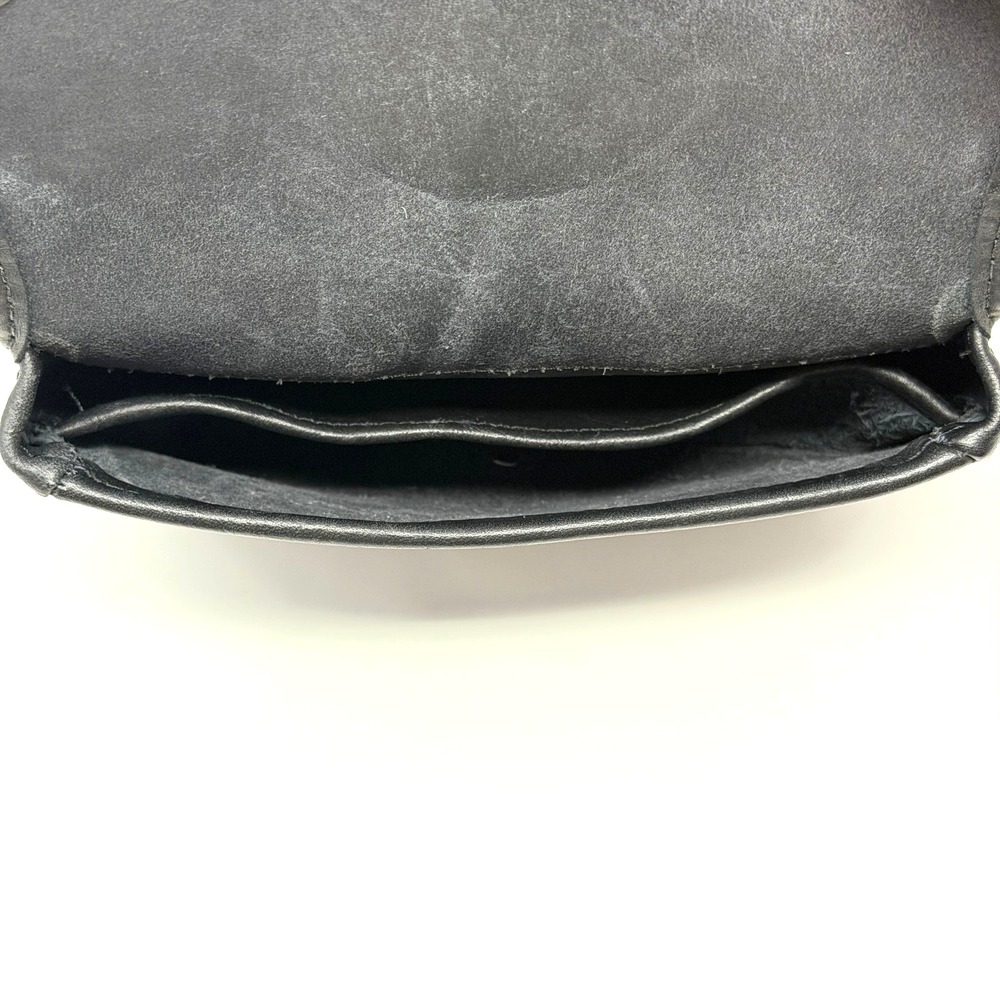 Black Leather Belt Pouch Celtic Knot Sporran Bag Silver Accent - Picture 8 of 12